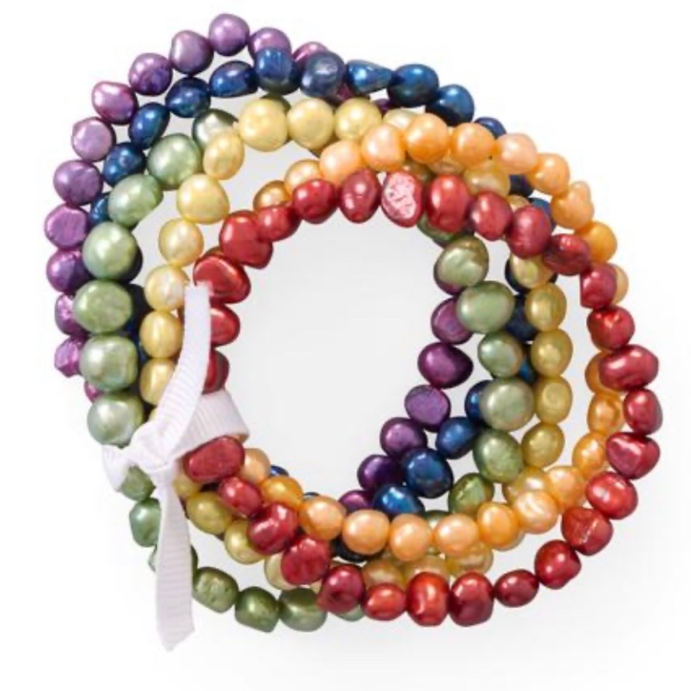 Rainbow Cultured Freshwater Pearl Bracelets